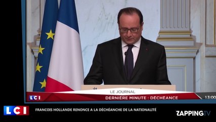 Déchéance de la nationalité : François Hollande renonce à la mesure (Vidéo)
