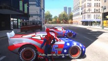 Cars Songs For Kids ♪ Polly put the kettle on ♪ Spider-Man Hulk Toy Epic Race Disney