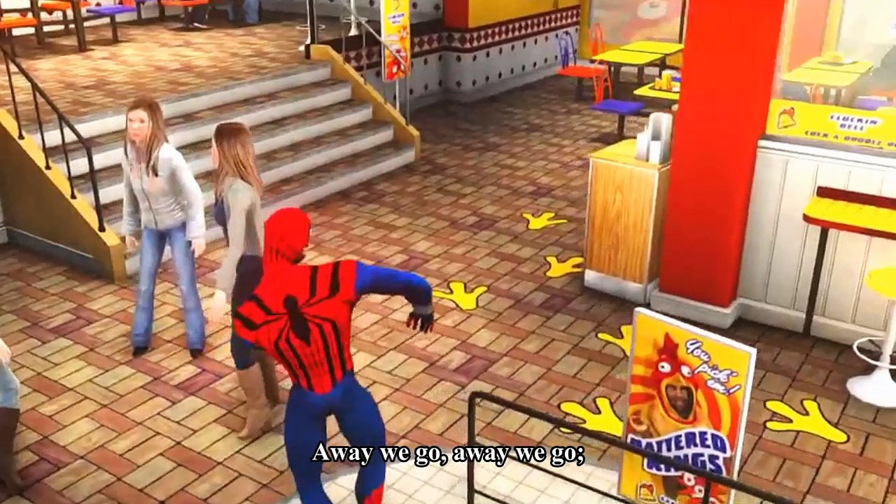 Cars Spiderman Nursery ♪ Rig a jig jig ♪ Lightning McQueen USA