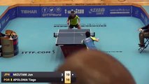 tennis de table: le point hallucinant entre Jun Mizutani et Tiago Apolonia