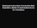 Read Mathematical Ideas Value Pack (includes Math Study Skills & MathXL 24-month Student Access