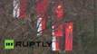 Czech Republic: 12 arrested after Chinese flags vandalised ahead of Xi Jinping visit