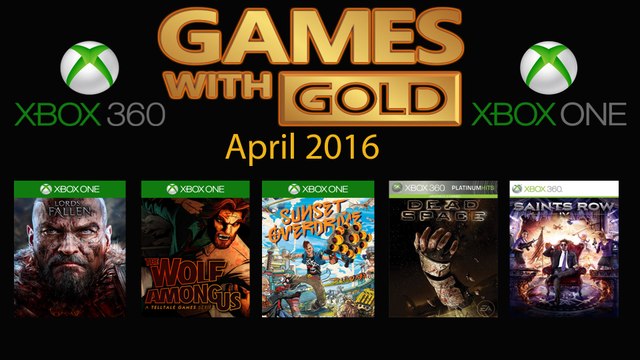 Games with Gold April 2016 - Xbox One - Xbox 360