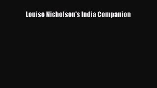 PDF Louise Nicholson's India Companion  EBook