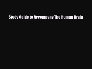 Read Study Guide to Accompany The Human Brain Ebook Free