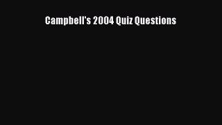 Read Campbell's 2004 Quiz Questions PDF Online