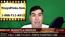 Memphis Grizzlies vs. Denver Nuggets Free Pick Prediction NBA Pro Basketball Odds Preview 3-30-2016