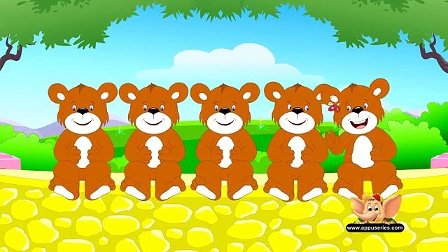 Five Brown Teddies - Nursery Rhyme - Hindi Urdu Famous Nursery Rhymes for kids-Ten best Nursery Rhymes-English Phonic Songs-ABC Songs For children-Animated Alphabet Poems for Kids-Baby HD cartoons-Best Learning HD video animated cartoons