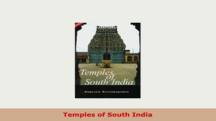 PDF  Temples of South India Free Books