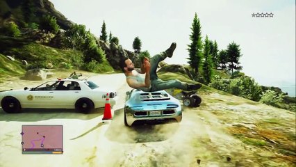 Gta 5 online funny moments - Mount Chiliad Police Chase
