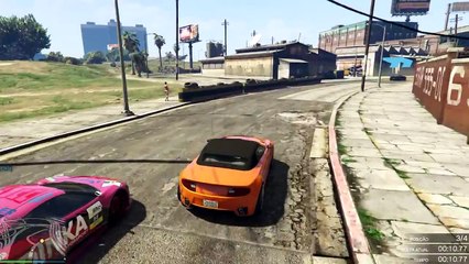 GTA 5 PC - CORRIDA SALTOS PELA CIDADE