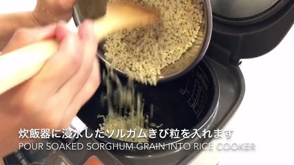 ソルガムきび粒の炊き方　How to cook sorghum grain with rice cooker