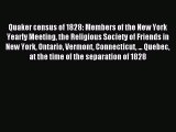 [Download PDF] Quaker census of 1828: Members of the New York Yearly Meeting the Religious
