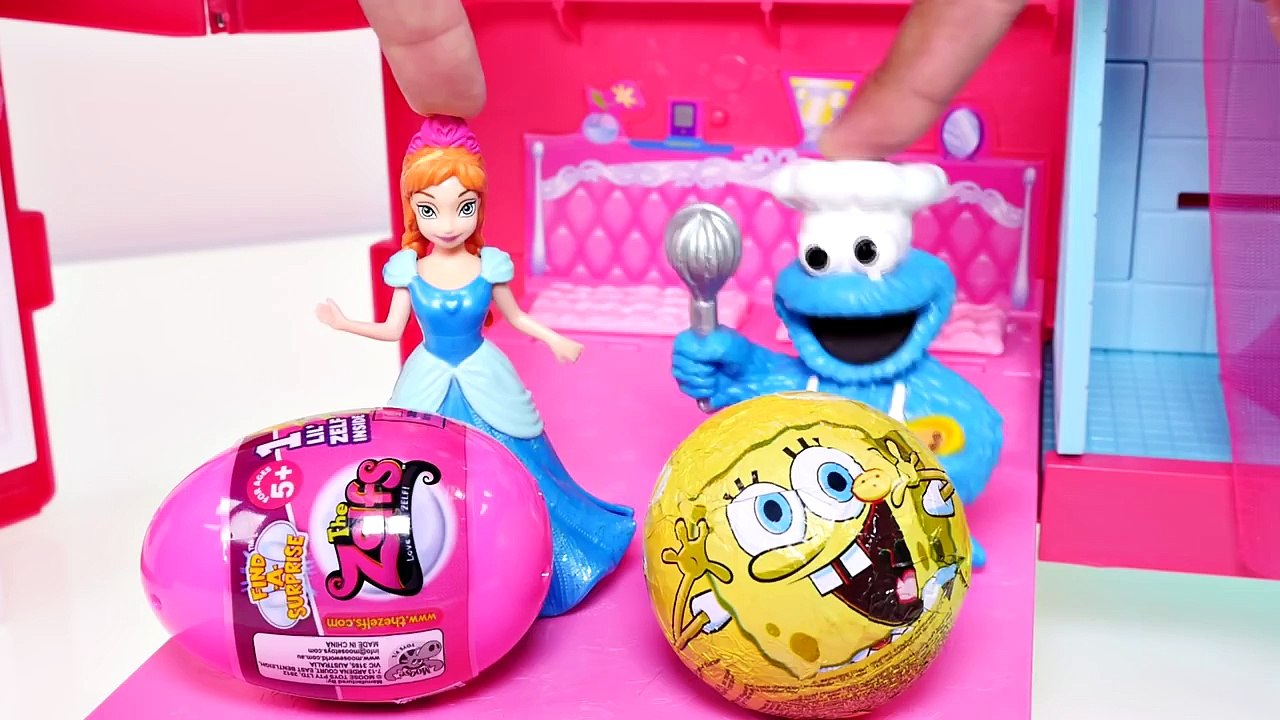 Surprise Egg Hunting with Disney Frozen Princess Play Doh Peppa Pig Giant Kinder Surprise