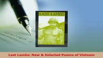 PDF  Last Lambs New  Selected Poems of Vietnam PDF Book Free