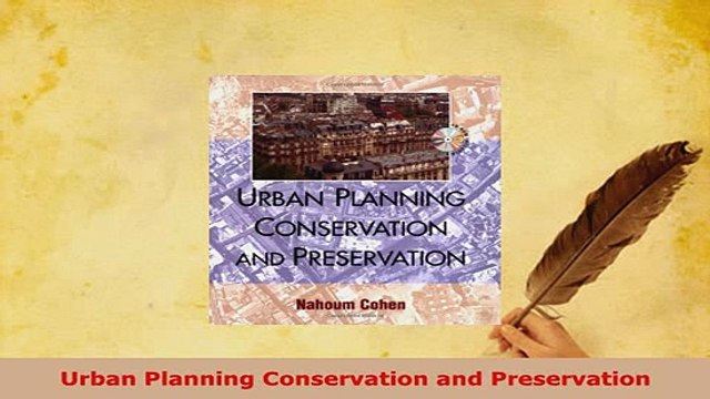 Download Urban Planning Conservation and Preservation PDF Full Ebook