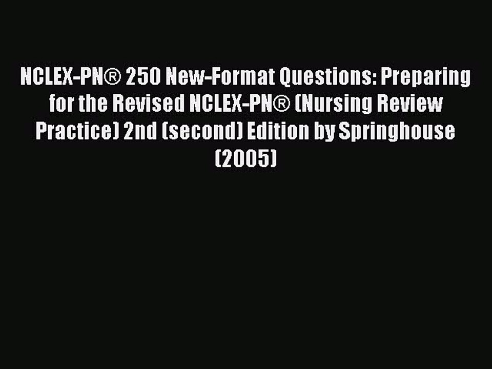 Read NCLEX-PN® 250 New-Format Questions: Preparing for the Revised NCLEX-PN® (Nursing Review