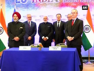 PM Modi witnesses signing ceremony at 13th India-EU summit