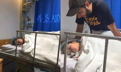 Shahid Afridi With His Daughter In Operating Theater At Hospita