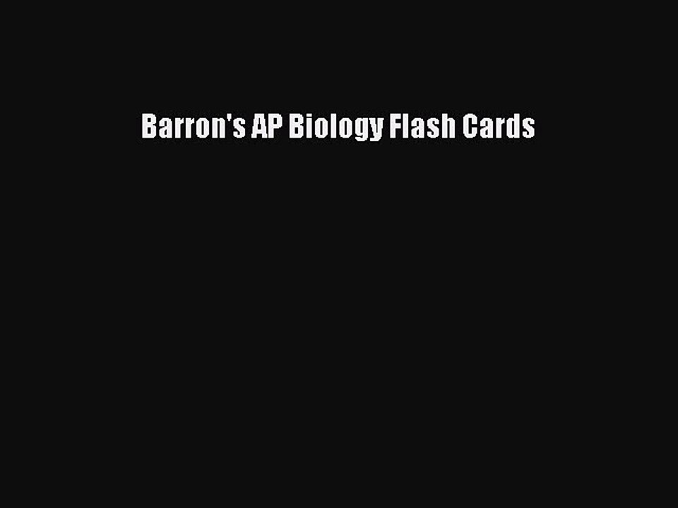 [Download PDF] Barron's AP Biology Flash Cards Ebook Free