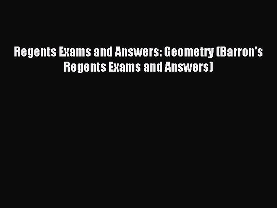 [Download PDF] Regents Exams and Answers: Geometry (Barron's Regents Exams and Answers) Read