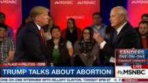 Donald Trump wants women punished for terminating carrying a baby