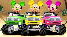 EPIC MONSTER TRUCK PARTY & Mickey Mouse COLORS   Nursery Rhymes for Children Kids Songs