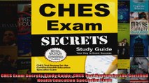 CHES Exam Secrets Study Guide CHES Test Review for the Certified Health Education