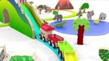 Trains for children. Educational cartoons for babies 1 year. Learn wild animals with a ZOO train