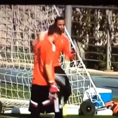 Keylor Navas and Iker Casillas in Real Madrid training