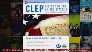 CLEP History of the US I Book  Online CLEP Test Preparation