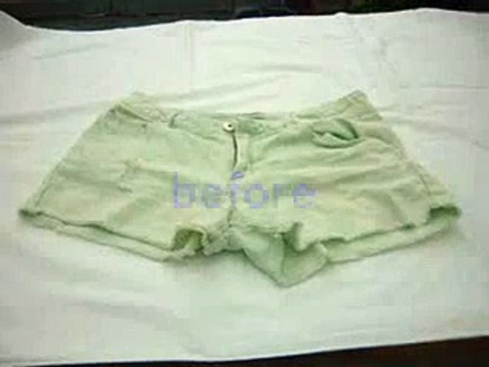 ショートパンツに血液のシミ