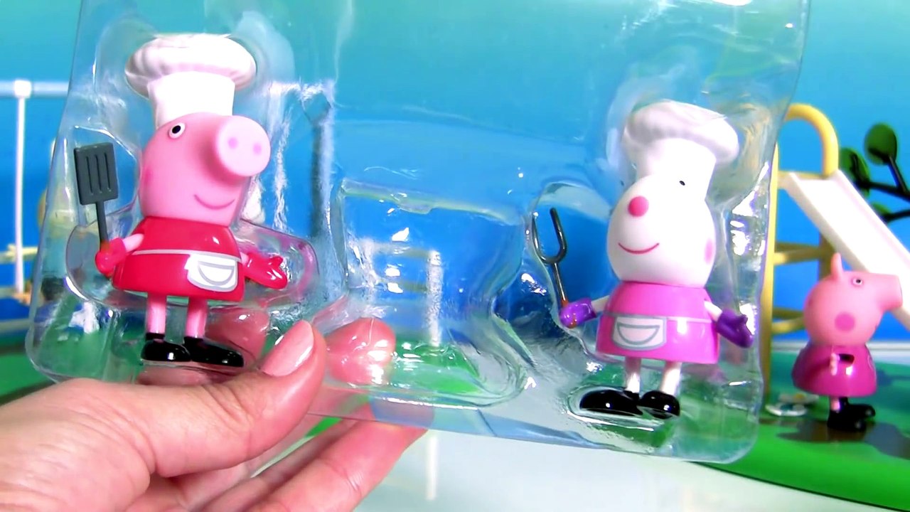 Chef Peppa Pig Faz um Churrasco de Domingo com a Suzy Ovelha Backyard BBQ em Portugues BR