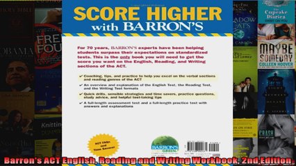 Barrons ACT English Reading and Writing Workbook 2nd Edition