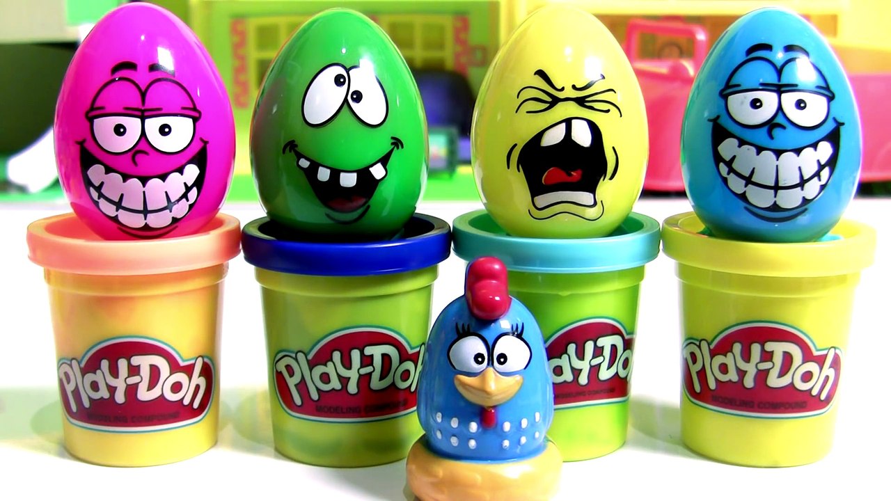Como Fazer a Galinha Pintadinha Eva em 3D Usando Massinhas Play Doh Caretas OVOS SURPRESA