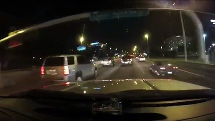 Jeep Crashes Into Barrier And Goes Flying