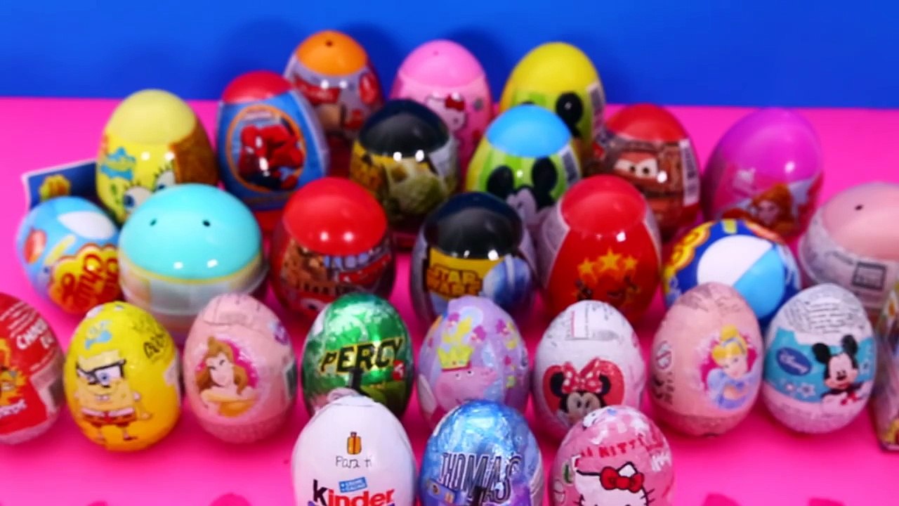 Surprise eggs Unboxing Peppa Spongebob Huevos Kinder Sorpresa egg by Unboxingsurpriseegg
