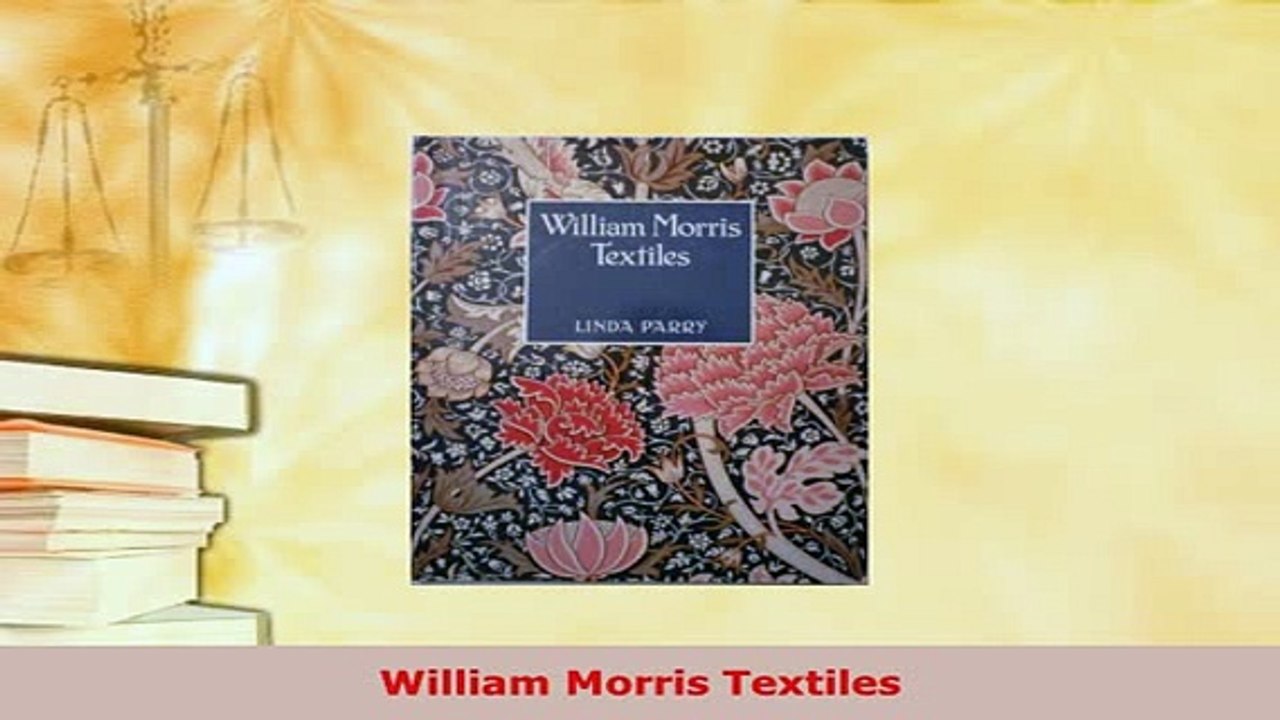 PDF  William Morris Textiles PDF Book Free