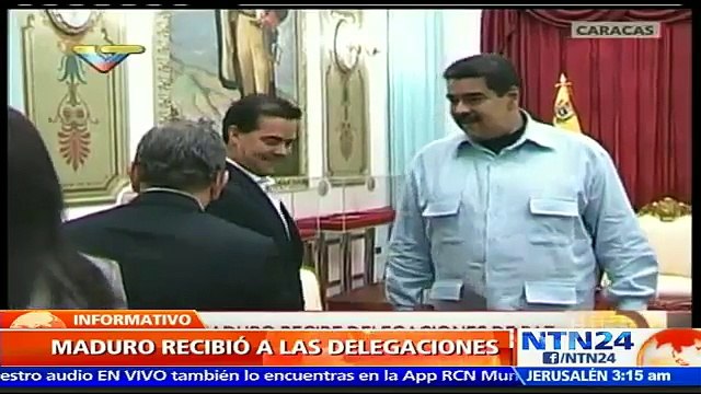 Es un día de buenas noticias : Maduro recibió a delegaciones del ELN y del Gobierno colombiano en el Palacio de Miraflores