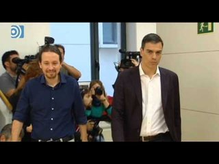 Pedro Sánchez y Pablo Iglesias se reúnen en el Congreso