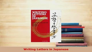 PDF  Writing Letters in Japanese Free Books