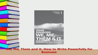Download  We Me Them and it How to Write Powerfully for Business PDF Book Free