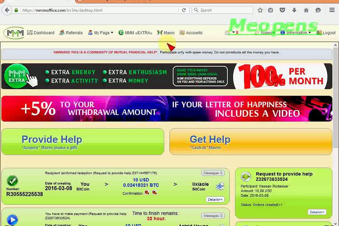 MMM EXTRA thanks for giving me a lot of revenue from 20-100% per month ever, and thanks to this great community