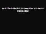 Read Berlitz Finnish English Dictionary (Berlitz Bilingual Dictionaries) Ebook Free