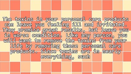 Personal Care Products Without Toxins
