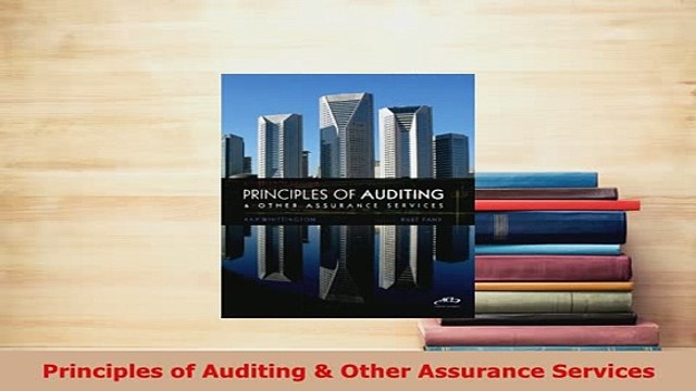 Download Principles of Auditing Other Assurance Services Ebook