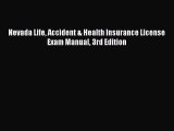 Read Nevada Life Accident & Health Insurance License Exam Manual 3rd Edition Ebook Online