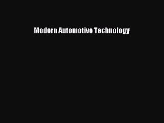 Download Modern Automotive Technology PDF Free