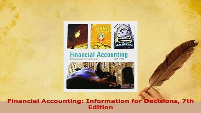 PDF Financial Accounting Information for Decisions 7th Edition Download Full Ebook