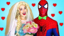 Spiderman, Elsa & Anna vs Joker! Wedding and Kisses! Superheroes in Real Life -)